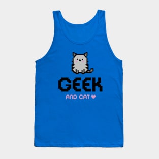 GEEK AND CAT LOVER Tank Top